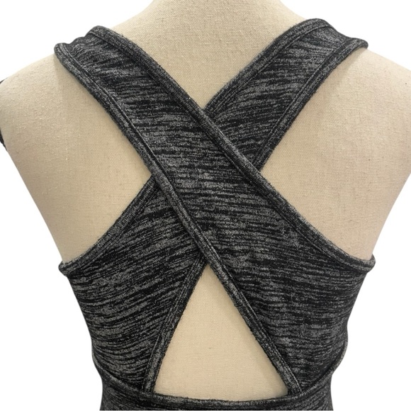 Leith Cross Back Charcoal Gray and Black Dress - Picture 4 of 4